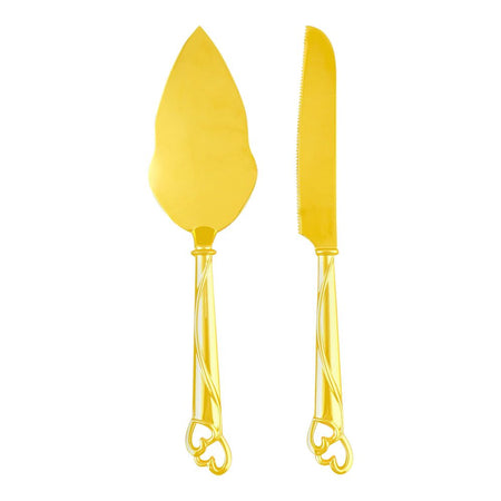 Alpen Berg Cake Serving Set with Cake Lifter & Knife, Orchid Gold, 2-Pack, CD5861 - Image 2