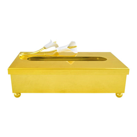 Alpen Berg Lily Dustbin and Tissue Box Set, Orchid Gold, TA2588 - Image 2