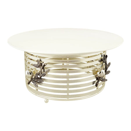 Alpen Berg Round Buffet Serving Dish with Lid & Tong, Orchid Silver, WB1209 - Main Image