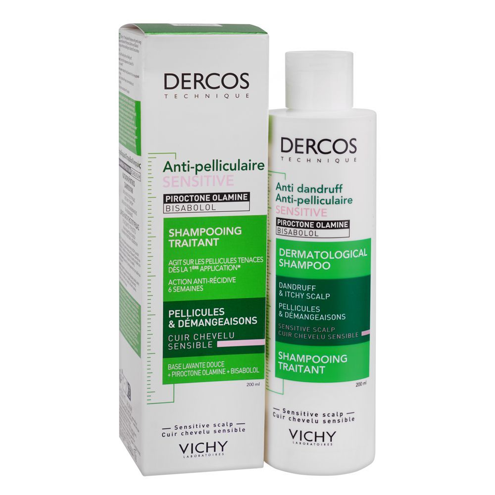Vichy Dercos Anti-Dandruff Sulfate-Free Shampoo, For Sensitive Scalp, 200ml - Main Image