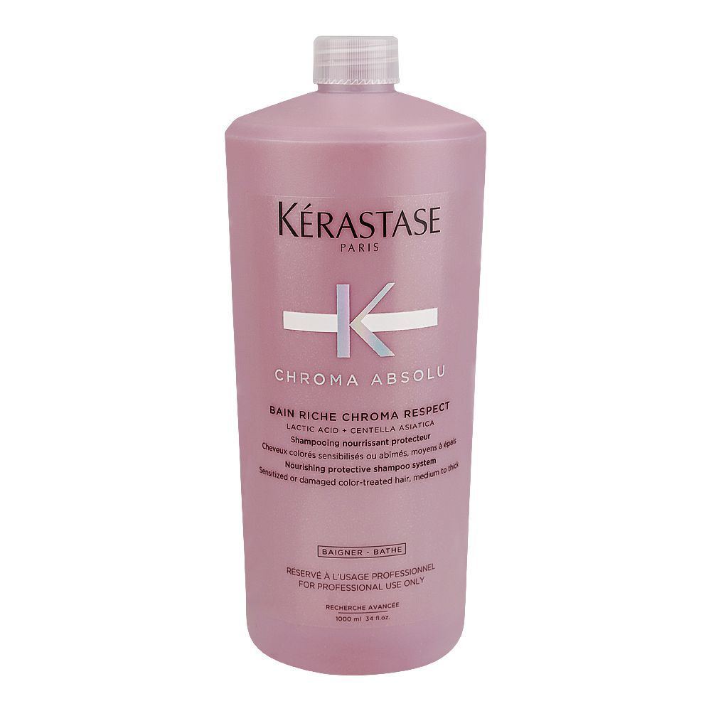 Kerastase Chroma Absolu Bain Riche Chroma Respect Shampoo, For Color Treated Hair, 1000ml - Main Image
