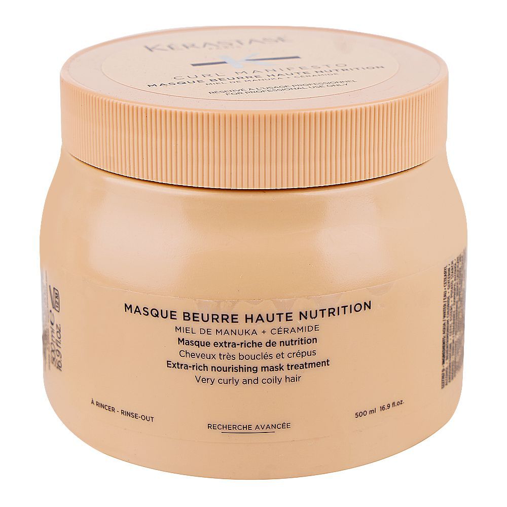 Kerastase Curl Manifesto Beurre Haute Nutrition Hair Mask, For Curly and Coily Hair, 500ml - Image 2