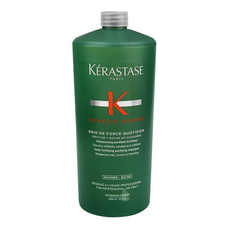 Kerastase Genesis Homme Bain De Force Quotidien Shampoo, For Thinning and Weak Hair, 1000ml - Main Image