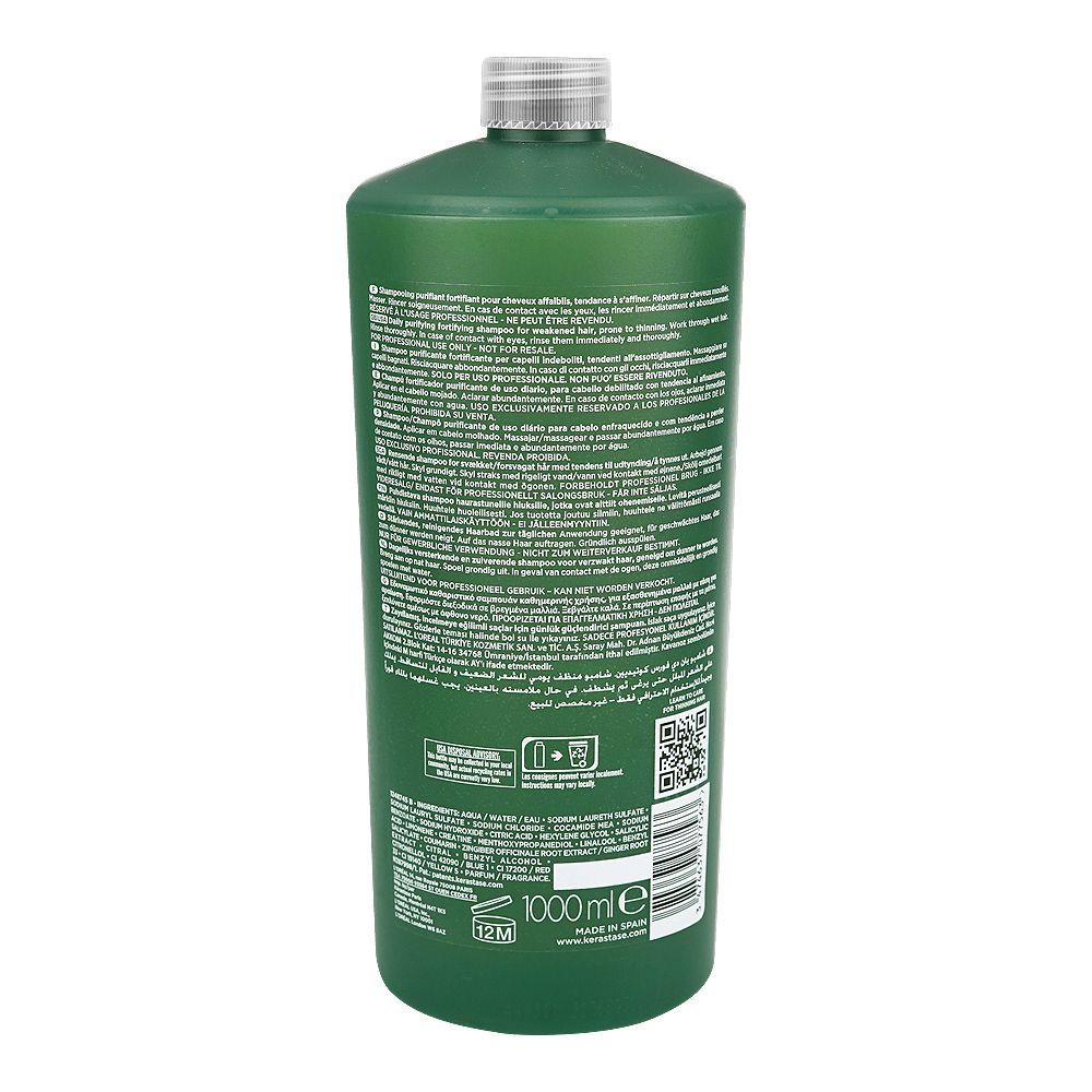 Kerastase Genesis Homme Bain De Force Quotidien Shampoo, For Thinning and Weak Hair, 1000ml - Image 2