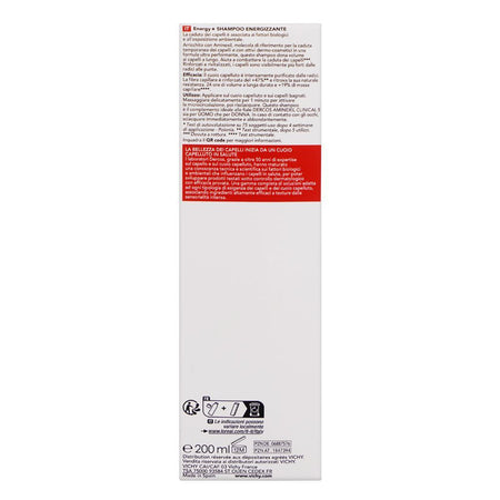 Vichy Dercos Energising Anti Hair Loss Shampoo, For All Hair Types, 200ml - Image 2