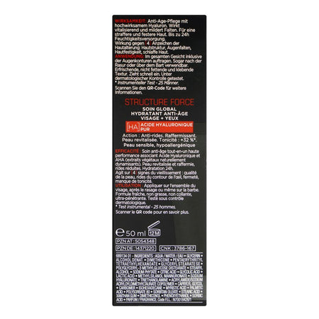 Vichy Homme Structure Force Anti-Ageing Hydrating Moisturizer, For Men's Sensitive Skin, 50ml - Image 5
