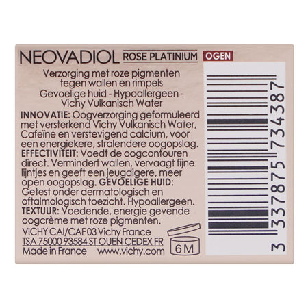 Vichy Neovadiol Rose Platinium Eye Cream, For Sensitive Eyes, 15ml - Image 3