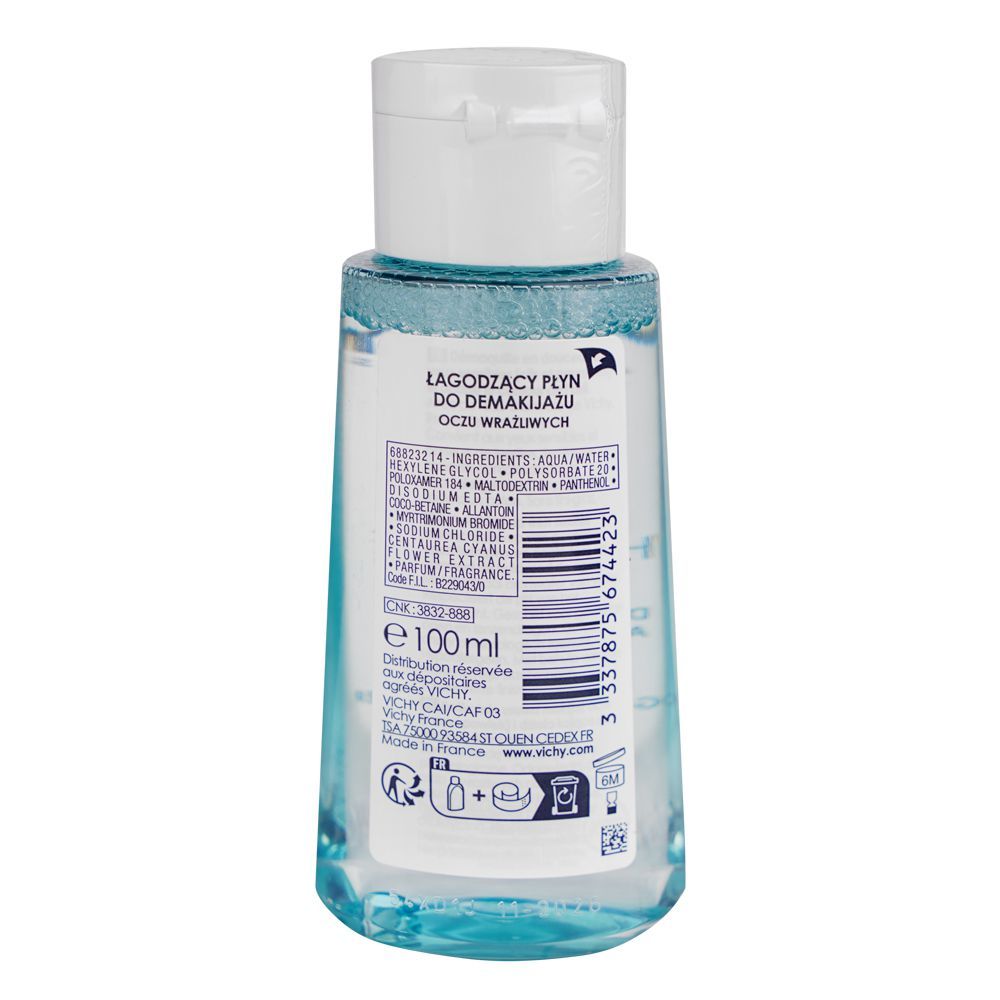 Vichy Purete Thermale Soothing Eye Make-up Remover, For Sensitive Eyes, 100ml - Image 3