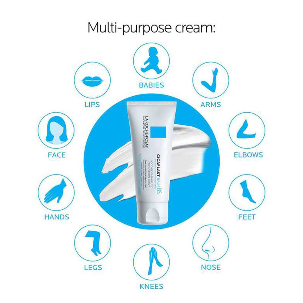 La Roche-Posay Cicaplast Baume B5+ Ultra Repairing Soothing Balm, For Dry Skin Irritations, 100ml - Image 8