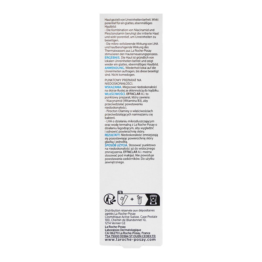 La Roche-Posay Effaclar A.I. Targeted Imperfection Corrector, For Oily Acne-Prone Skin, 15ml - Image 4