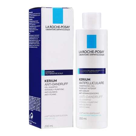 La Roche-Posay Kerium Anti-Dandruff Gel Shampoo, For Oily Scalp, 200ml - Image 2