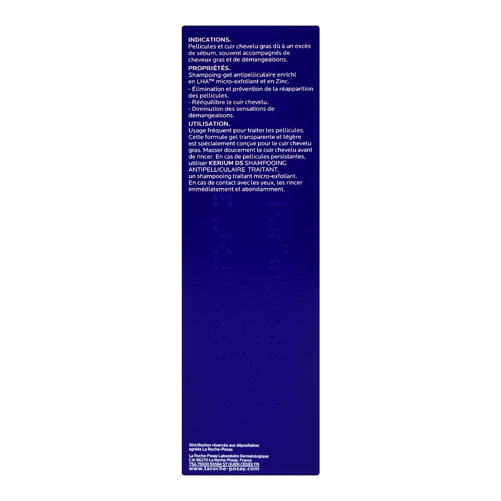 La Roche-Posay Kerium Anti-Dandruff Gel Shampoo, For Oily Scalp, 200ml - Image 3