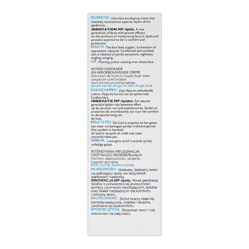 La Roche-Posay Nutritic Intense Paraben Free Cream, For Sensitive, Dry Skin, 50ml - Image 3