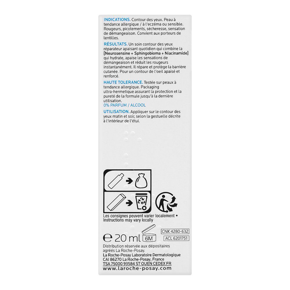 La Roche-Posay Toleriane Dermallergo Soothing and Moisturizing Eye Cream, For Sensitive Skin, 20ml - Image 4