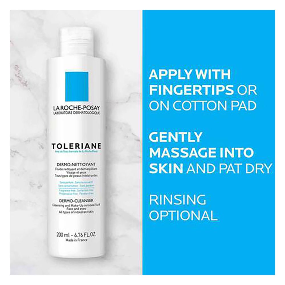 La Roche-Posay Toleriane Dermo Milky Cleanser and Makeup Remover, For Sensitive Skin, 200ml - Image 6