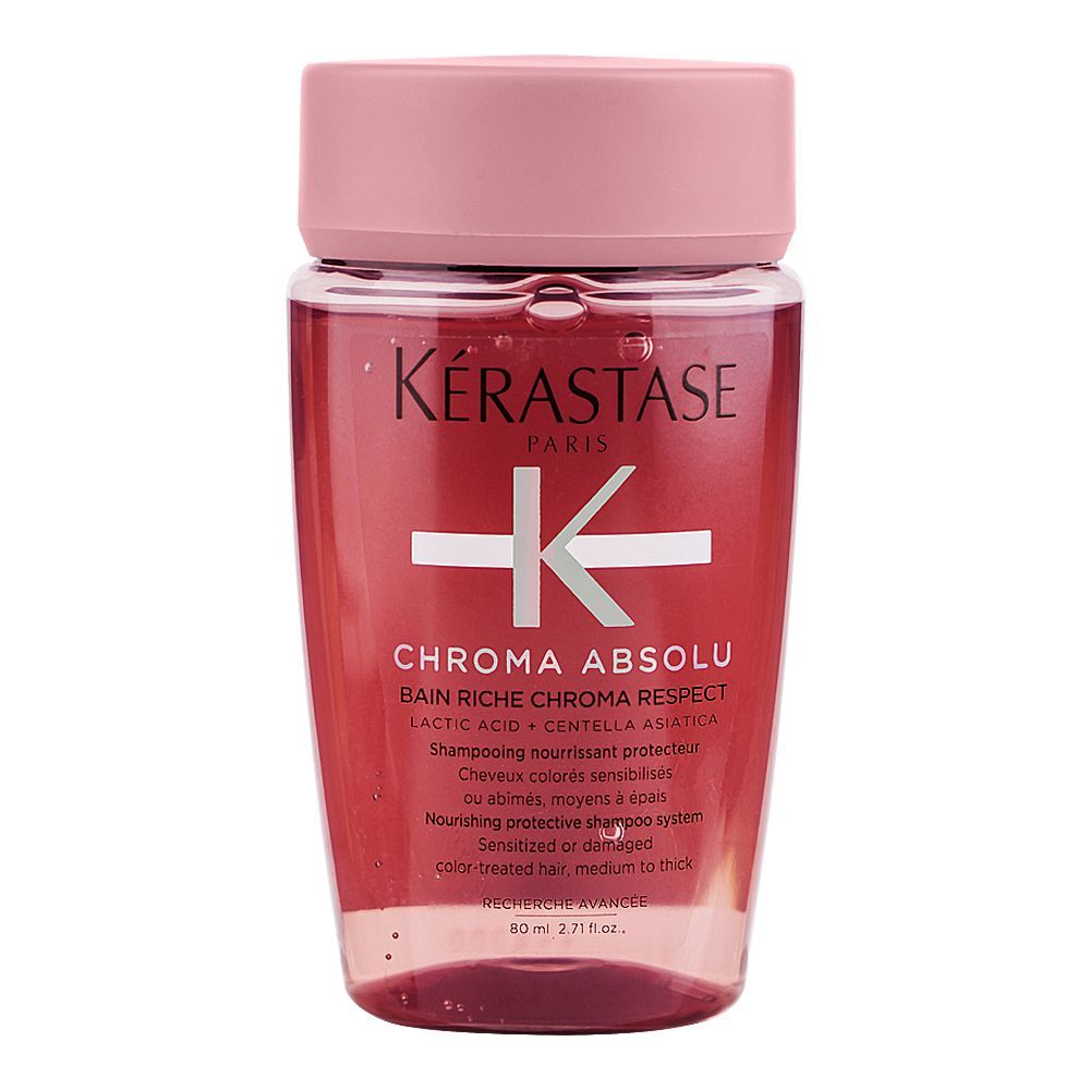 Kerastase Chroma Absolu Bain Riche Chroma Respect Shampoo, For Color Treated Hair, 80ml - Main Image