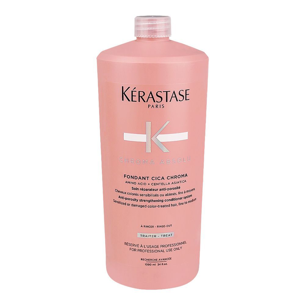 Kerastase Chroma Absolu Fondant Cica Chroma Strengthening Conditioner, For Color Treated Hair, 1000ml - Main Image