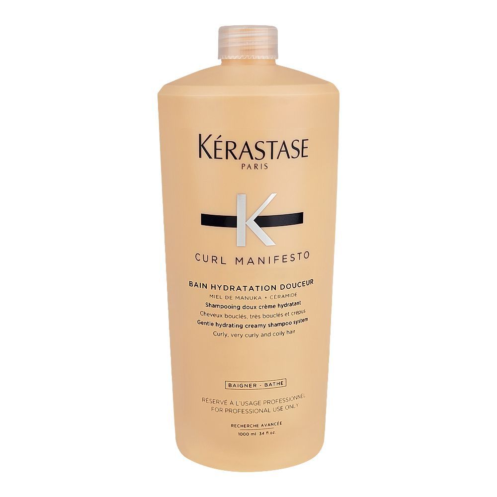 Kerastase Curl Manifesto Bain Hydronation Douceur Shampoo, For Curly and Coily Hair, 1000ml - Main Image