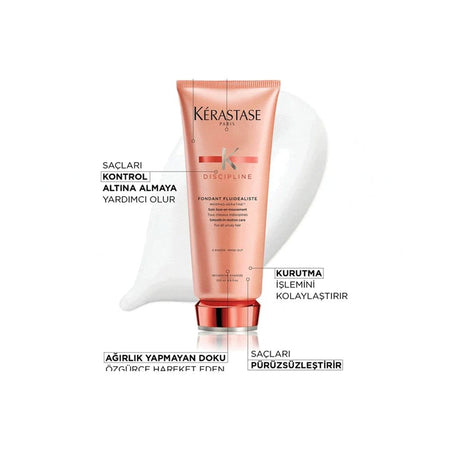 Kerastase Discipline Fondant Fluid Conditioner, For Frizzy and Unruly Hair, 200ml - Image 2