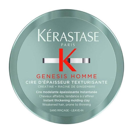 Kerastase Genesis Homme Cire d'Epaisseur Texturisante Instant Thickening Molding Clay, For Thinning and Weak Hair, 75ml - Main Image