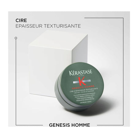 Kerastase Genesis Homme Cire d'Epaisseur Texturisante Instant Thickening Molding Clay, For Thinning and Weak Hair, 75ml - Image 3