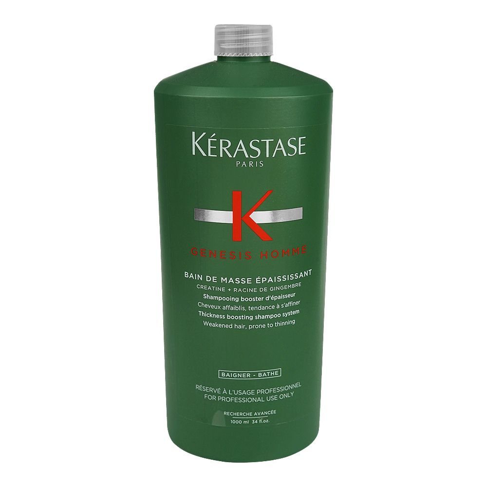 Kerastase Genesis Homme Bain De Masse Epaississant Thickness Boosting Shampoo, For Thinning and Weak Hair, 1000ml - Main Image