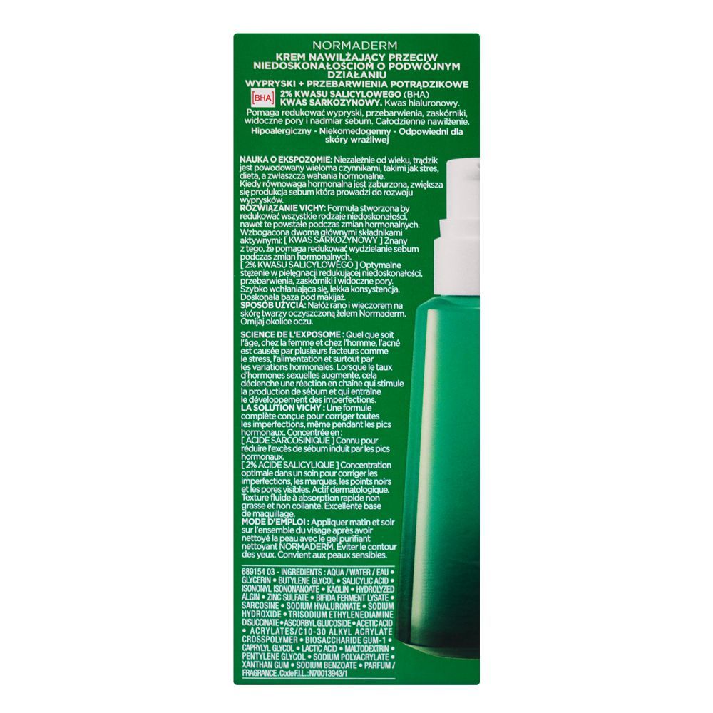 Vichy Normaderm Phytosolution Double-correction Moisturizer, For Oily Acne-Prone Skin, 50ml - Image 3