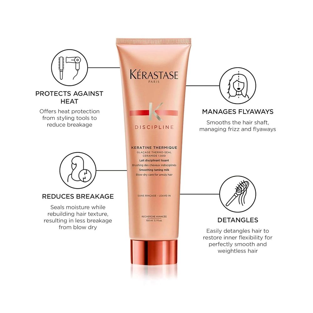 Kerastase Discipline Keratine Thermique Heat Protecting Spray, For Frizzy and Unruly Hair, 150ml - Main Image
