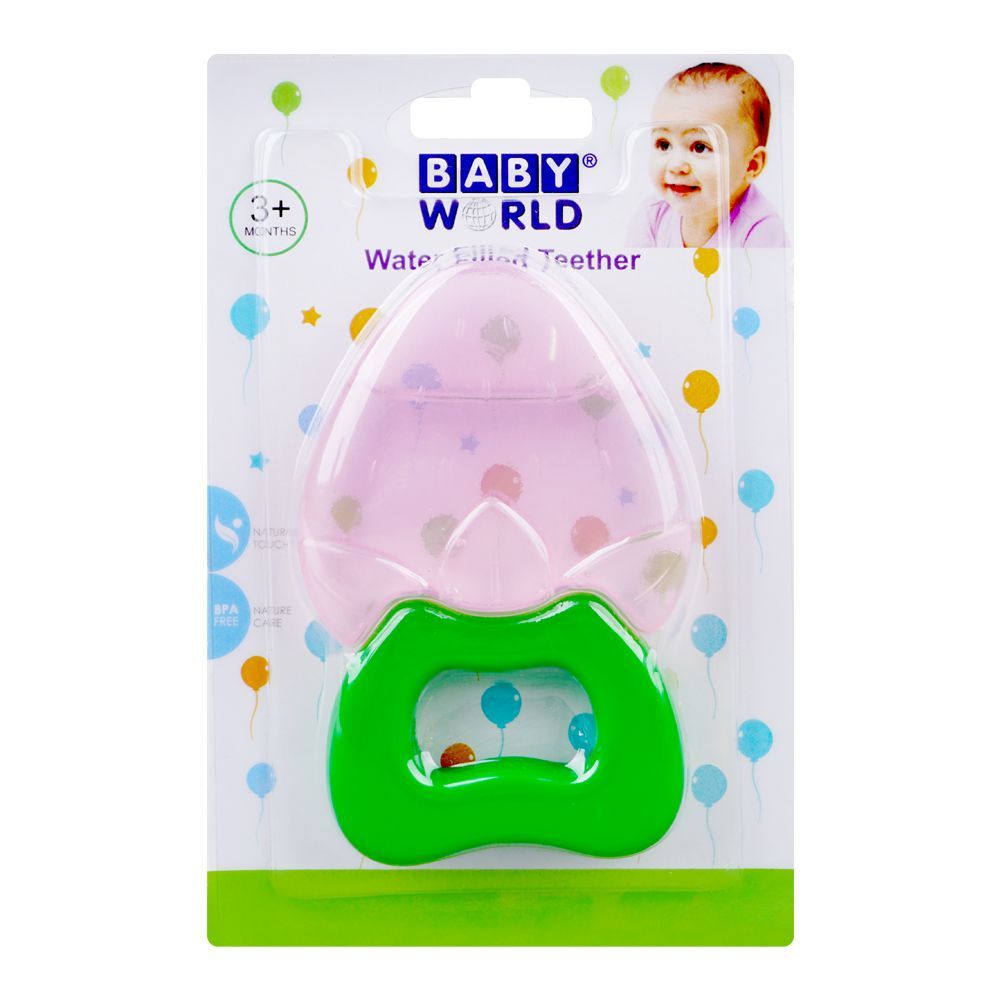 Baby World Water Billed Teether, For 3+ Months, Pink, BW3004 - Main Image