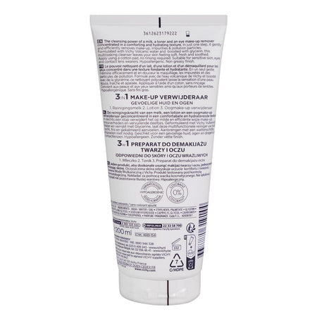 Vichy Purete Thermale 3-in-1 Face Cleanser (Milk+Toner+Eye Makeup Remover), For Sensitive Skin and Eyes, 200ml - Image 3