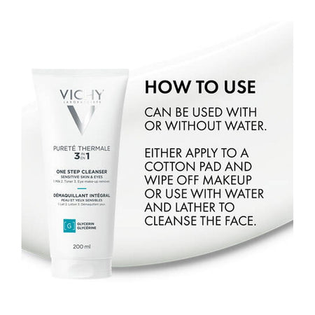 Vichy Purete Thermale 3-in-1 Face Cleanser (Milk+Toner+Eye Makeup Remover), For Sensitive Skin and Eyes, 200ml - Image 6