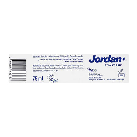 Jordan Fresh Breath Toothpaste, 75ml - Image 3