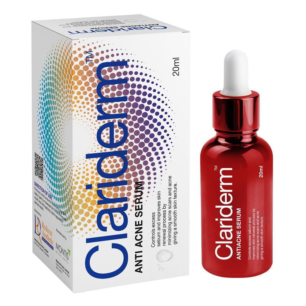 Clariderm Anti-Acne Serum, For Acne-Prone Dry, Combination and Oily Skin, 20ml - Main Image