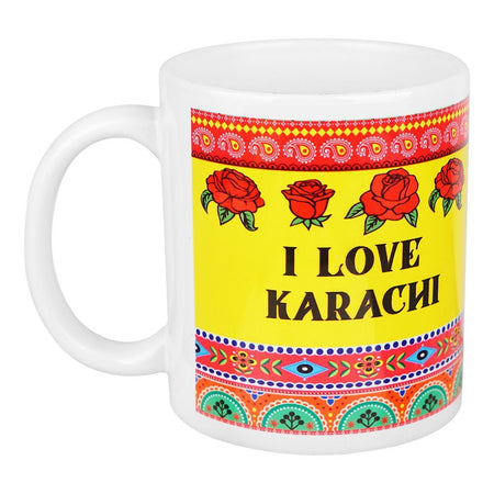 Star Shine Truck Art (I Love Karachi) Digital Printed Mug - Image 2