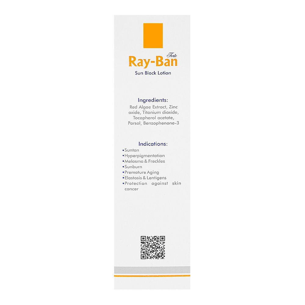 Ray-Ban Forte Sun Block Lotion with Anti Oxidant, SPF60, Paba & Paraben Free, For All Skin Types, 60ml - Image 3