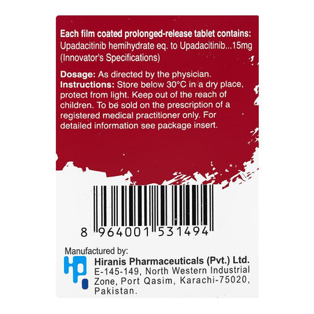 Hiranis Pharmaceuticals Rinvok Tablet, 15mg, 10-Pack - Image 2