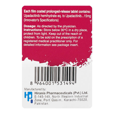 Hiranis Pharmaceuticals Rinvok Tablet, 15mg, 10-Pack - Image 6