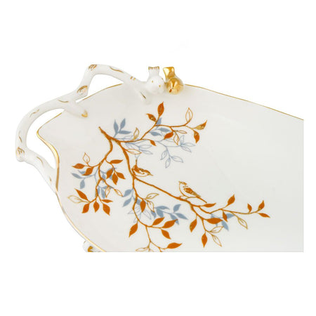 Angela 15" B-Leaves Floral Serving Tray, BRD352 - Image 3