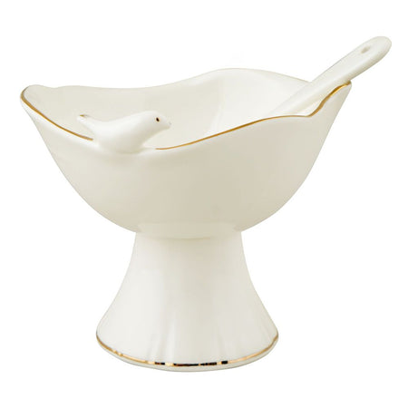Angela Birds Ceramic Ice Cream Cups Set with Spoons, 12-Pack, BRD372 - Image 3