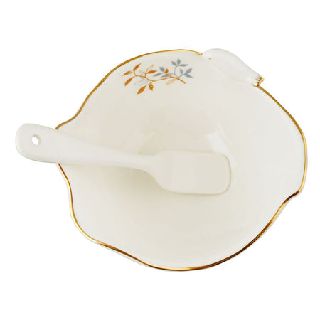Angela Birds Ceramic Ice Cream Cups Set with Spoons, 12-Pack, BRD372 - Image 4