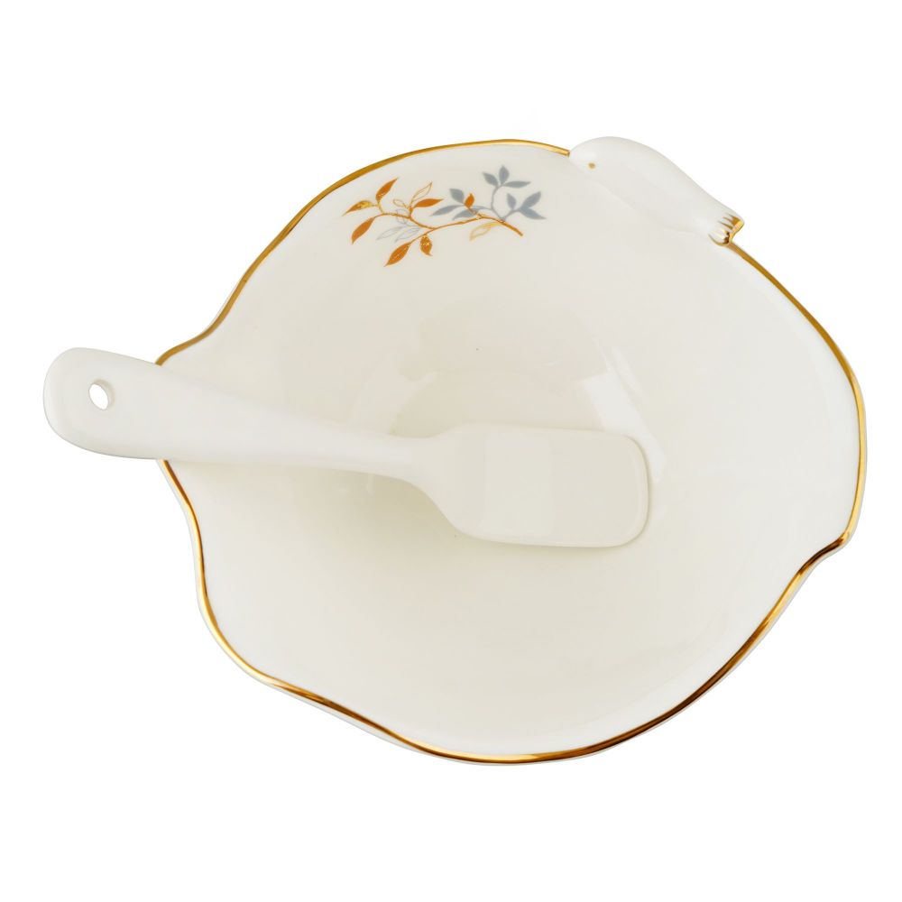 Angela Birds Ceramic Ice Cream Cups Set with Spoons, 12-Pack, BRD372 - Image 4