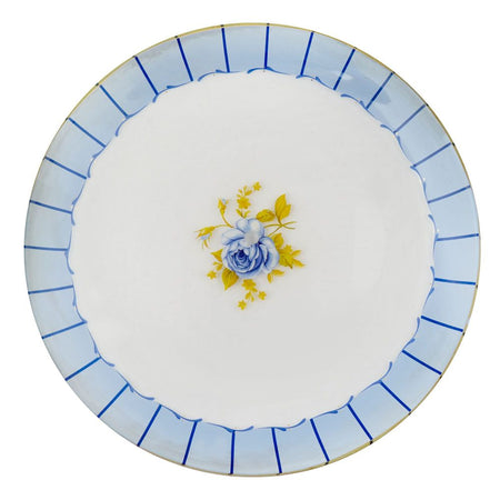Angela 2-Tier Floral Round Cake Serving Stand, Ideal For Cupcakes, Pastries, Donuts & Desserts, Blue, MK189 - Image 2