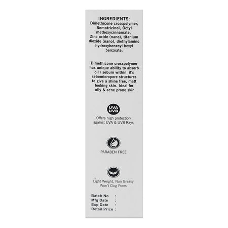 Helio Derm Sc Sebum Control Sunscreen, Oil Free, SPF 40, PA+++, Waterproof, 30g - Image 4