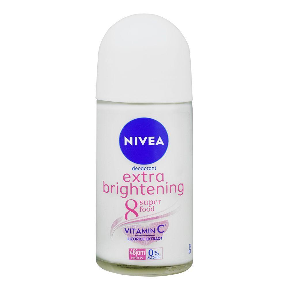 Nivea Extra Brightening 8 Super Food Vitamin C Underarm Roll-On, 50ml - Main Image