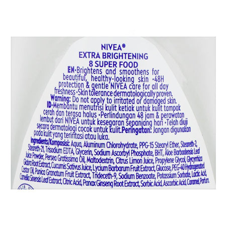 Nivea Extra Brightening 8 Super Food Vitamin C Underarm Roll-On, 50ml - Image 3