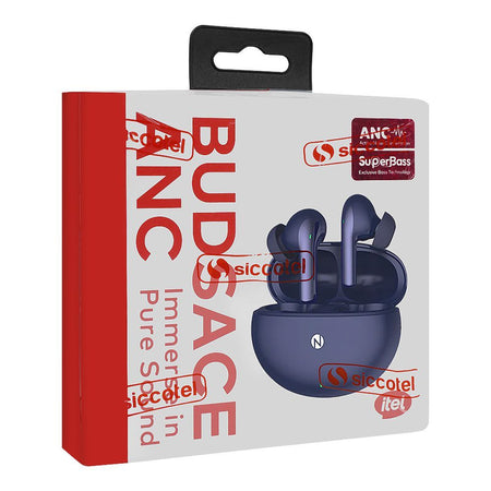 Itel BudsAce ANC Wireless Earbuds, 50 Hours Total Playtime, IPX5 Waterproof, Blue - Image 2