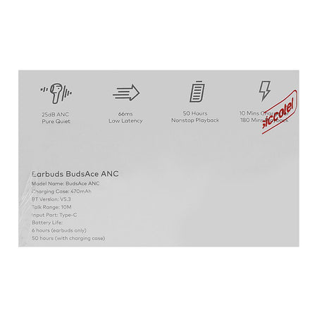 Itel BudsAce ANC Wireless Earbuds, 50 Hours Total Playtime, IPX5 Waterproof, Blue - Image 4