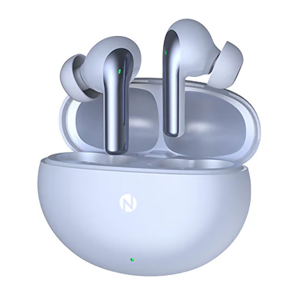 Itel BudsAce ANC Wireless Earbuds, 50 Hours Total Playtime, IPX5 Waterproof, Sky Light - Main Image