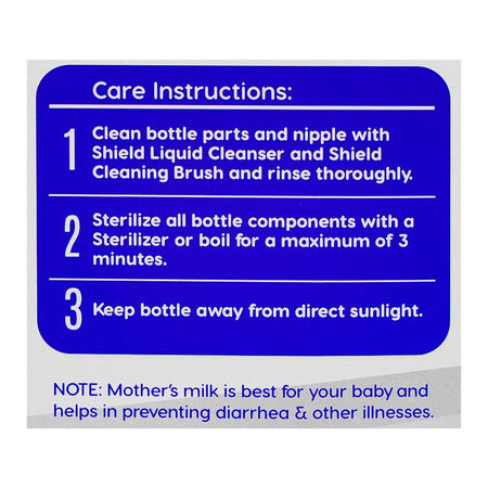 Shield Baby Wide Neck Anti Colic Feeder, BPA and Drip Free, For 12 Months+, 180ml - Image 6