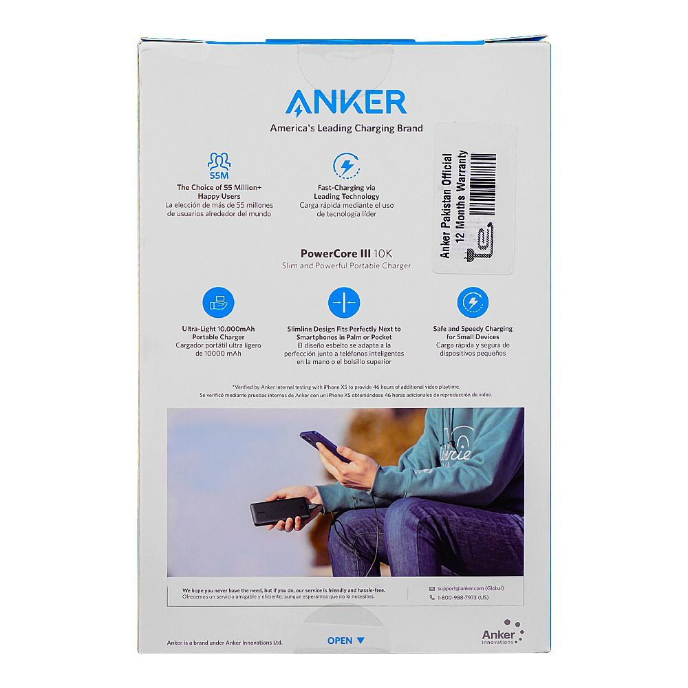 ANKER PowerCore III Wireless Portable Charger, 10,000 mAh Battery, Black, A1247H11 - Image 4